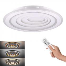 Designové stropní LED svítidlo stmívatelné s DO, měnitelná teplota světla, kulaté, 49x6 cm